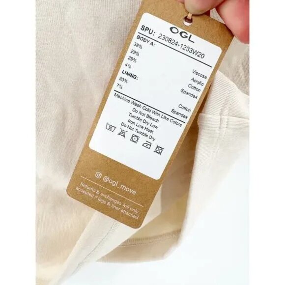 NWT OGL Morning Mist Cream Modern Side Ruched Boatneck Brami Top Small - Picture 6 of 16